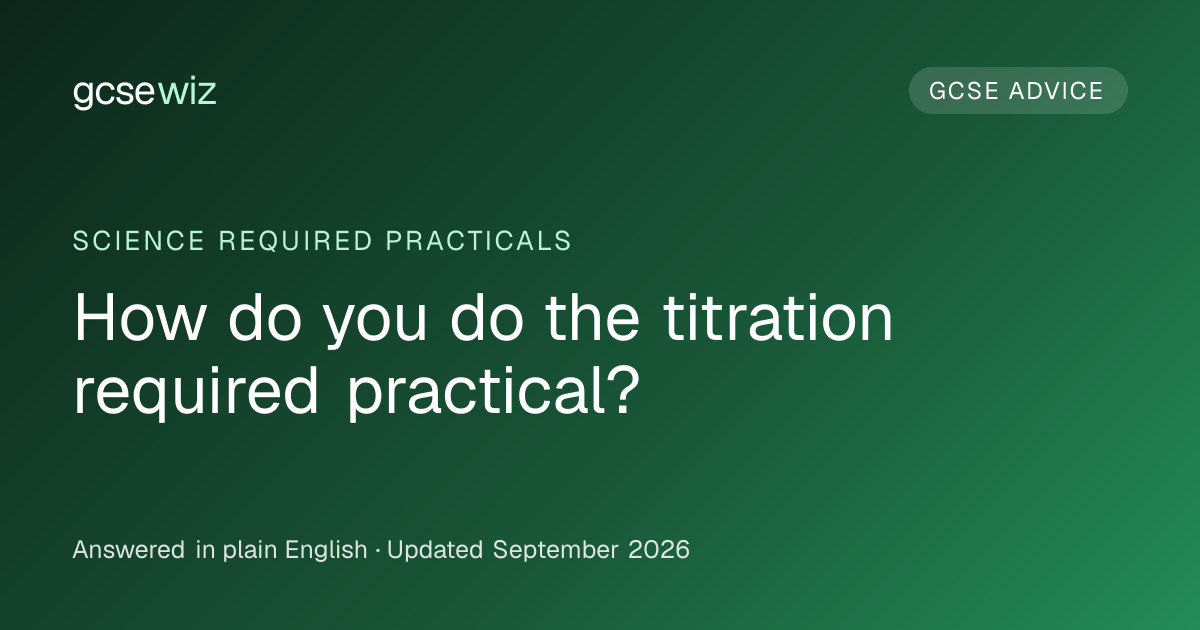 How do you do the titration required practical? · GCSEwiz